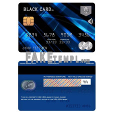 USA USAA bank fake mastercard photoshop template PSD