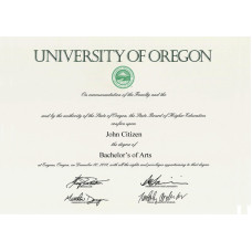 USA University of Oregon fake diploma photoshop template PSD