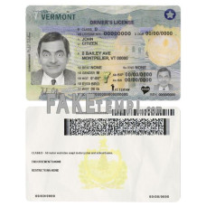 USA Vermont fake driving license photoshop template PSD