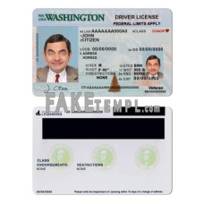 USA Washington fake driving license photoshop template PSD