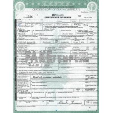 USA Washington state fake death certificate photoshop template PSD , version 2