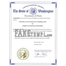 USA Washington state fake marriage certificate photoshop template PSD 