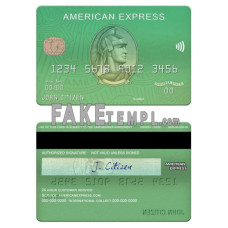 USA Waste Management bank fake AMEX card photoshop template PSD