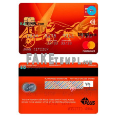 USA Wells Fargo bank fake mastercard photoshop template PSD