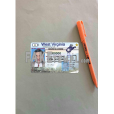 USA West Virginia fake driving license photolook template PSD, scan and photo-realistic look