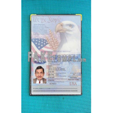 USA fake passport photolook template PSD, scan and photo-realistic look, download 2 in 1, 2007 - 2022