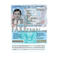 USA passport fake identity card photoshop template PSD