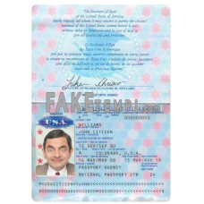 USA fake passport photoshop template PSD, pre-2007