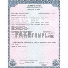 USA state Idaho fake death certificate photoshop template PSD 