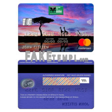 Uganda Bank of Africa fake mastercard photoshop template PSD