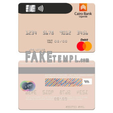 Uganda Cairo Bank Uganda fake mastercard photoshop template PSD