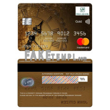 Ukraine Oshadfake mastercard gold photoshop template PSD