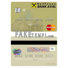 Ukraine Raiffeisen Bank fake mastercard photoshop template PSD