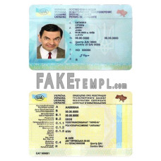 Ukraine fake driving license photoshop template PSD