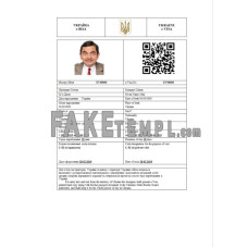 Ukraine fake e-visa Word and PDF template