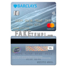 United Kingdom Barclays bank fake mastercard photoshop template PSD