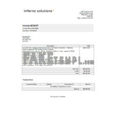 United Kingdom Inferno Solutions fake Invoice Word and PDF template