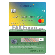 United Kingdom Standard Life bank fake mastercard photoshop template PSD