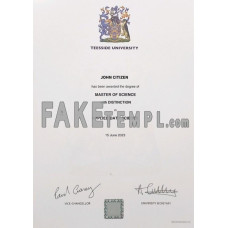 United Kingdom Teesside University Master fake diploma photoshop template PSD