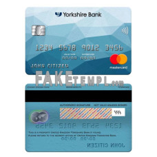 United Kingdom Yorkshire Bank fake mastercard photoshop template PSD