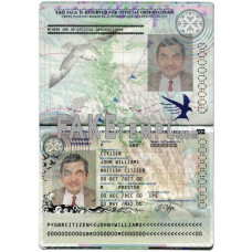 United Kingdom of Great Britain and Northern Ireland fake passport photoshop template PSD, 2010-2015