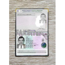 United Kingdom of Great Britain fake passport photolook template PSD, scan and photo-realistic look, download 2 in 1, 2020 - present