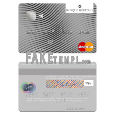 Uruguay Banque Heritage fake mastercard photoshop template PSD