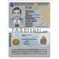 Uruguay fake identity card photoshop template PSD