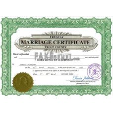 Uruguay fake marriage certificate Word and PDF template