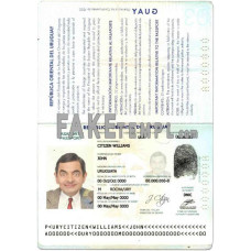 Uruguay fake passport photoshop template PSD