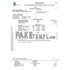 Algeria Algerie Telecom fake utility bill Word and PDF template