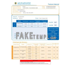 Algeria Societe Algerien Distribution internet fake utility bill Word and PDF template