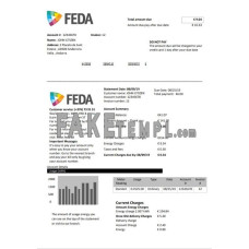 Andorra Electric Forces of Andorra fake utility bill Word and PDF template