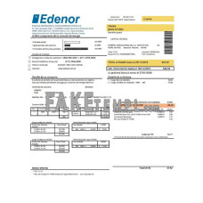 Argentina Edenor fake utility bill Word and PDF template