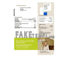 Australia AGL gas fake utility bill Word and PDF template