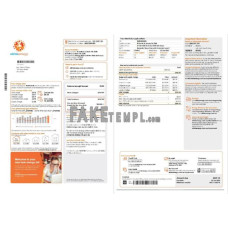 Australia Alinta energy fake electricity utility bill Word and PDF template, 2 pages