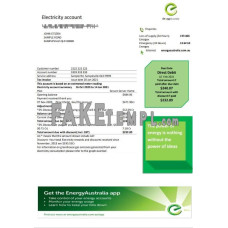 Australia Energy fake utility bill Word and PDF template