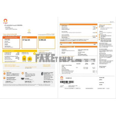 Australia New South Wales (NSW) Origin fake electricity utility bill Word and PDF template 3 pages