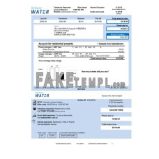 Australia Sydney fake water utility bill Word and PDF template