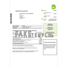 Australia Tru Energy fake electricity utility bill Word and PDF template