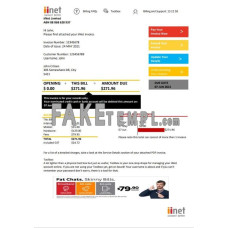 Australia iiNet fake utility bill Word and PDF template