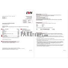 Austria EVN fake electricity utility bill Word and PDF template, language German (5 pages)