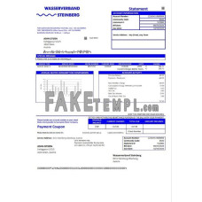 Austria Wasserverband Steinberg fake water utility bill Word and PDF template