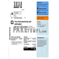 Azerbaijan Socar fake electricity utility bill photoshop template PSD