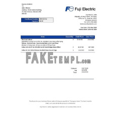 Bahrain Falcon Electrical S.P.C fake electricity utility bill Word and PDF template