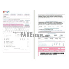 Brazil ENEL fake electricity utility bill Word and PDF template (2 pages)