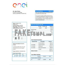 Brazil ENEL fake electricity utility bill Word and PDF template