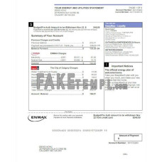 Canada ENMAX fake utility bill Word and PDF template