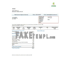 Canada Alberta Spark fake utility bill Word and PDF template