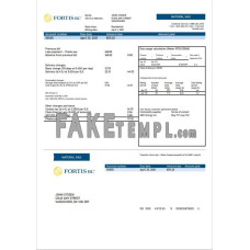 Canada British Columbia FortisBC fake utility bill Word and PDF template